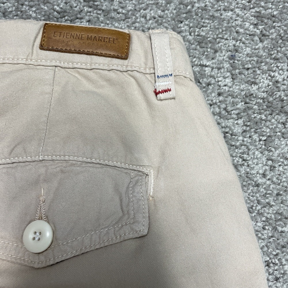 Etienne Marcel Pants Cargo Beige 28X27 Trousers EM31025 Straight‎ USA made EUC - Picture 9 of 13